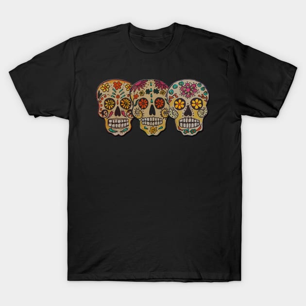 Mexican Skull T-Shirt by PaintingsbyArlette